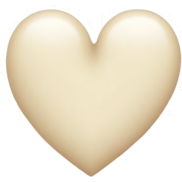Cream colored heart emoji