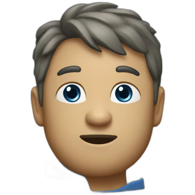 Une pomme bleu emoji