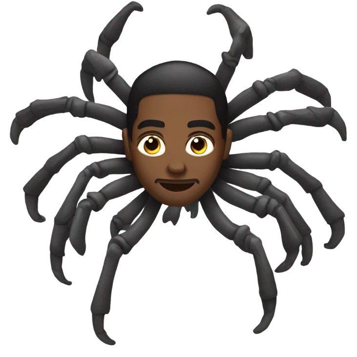 black man with 8 legs emoji