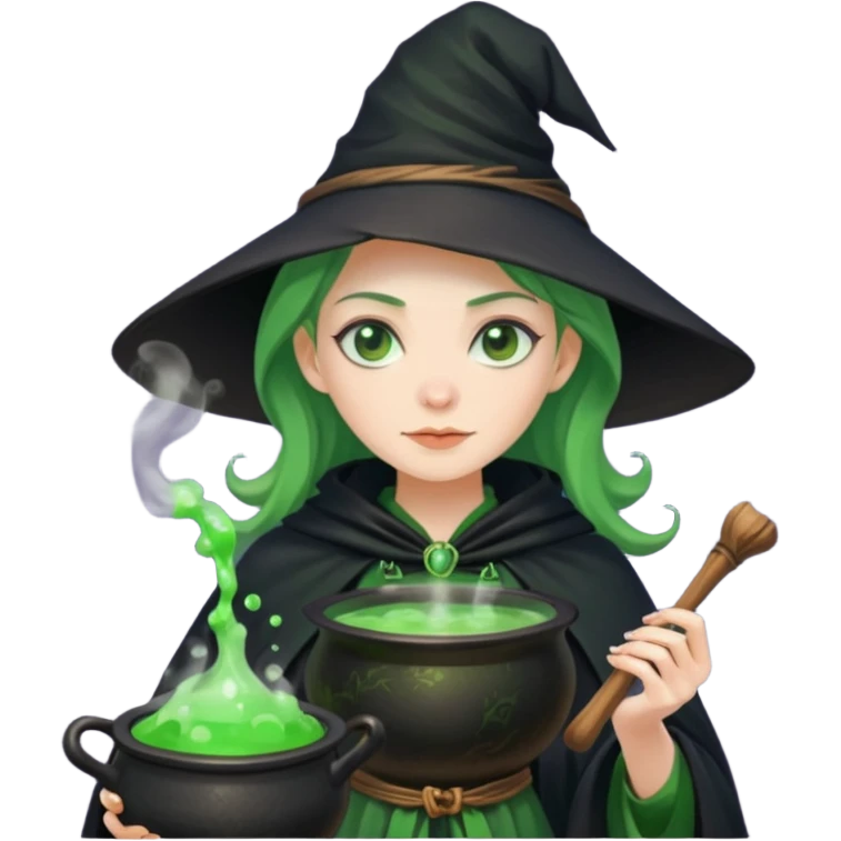 green witch cooking potion emoji