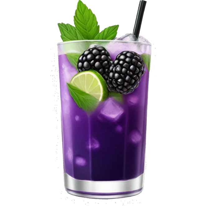 Blackberry purple mojito emoji