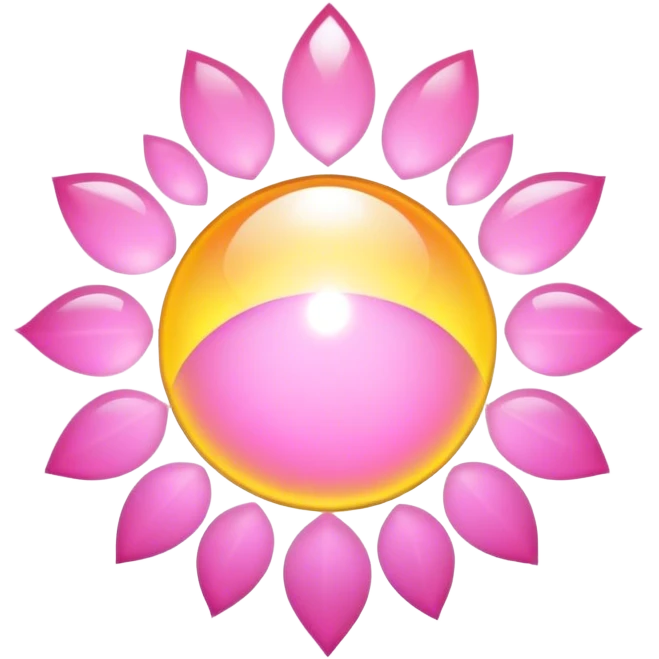 Solar aura light pink gold emoji