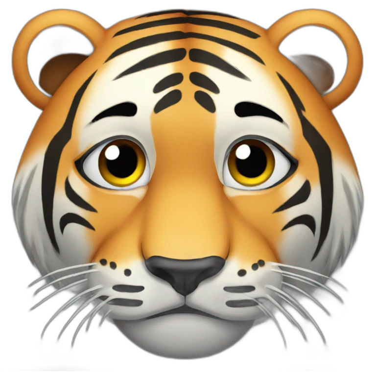 sad crying tiger emoji