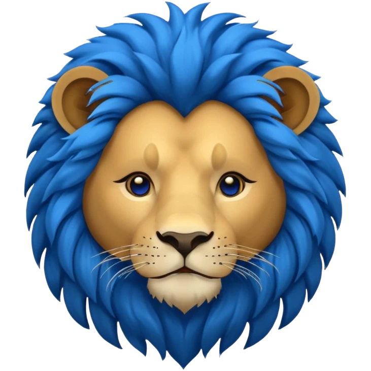 lion bleu emoji
