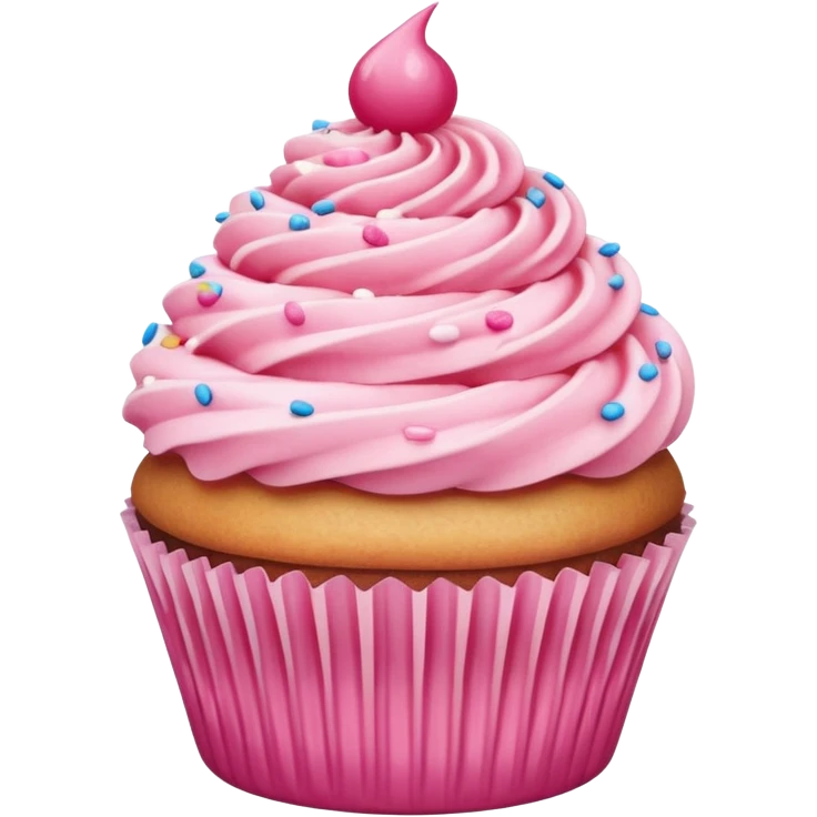 Cupcake with pink icing emoji