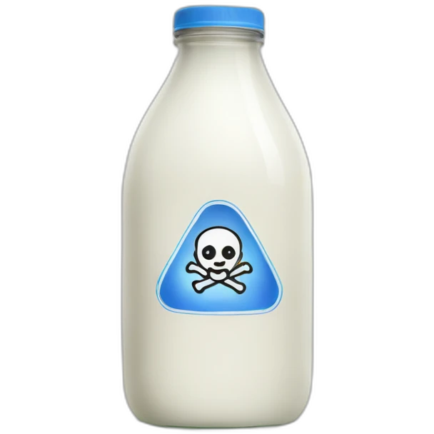 toxic sign on milk bottle emoji