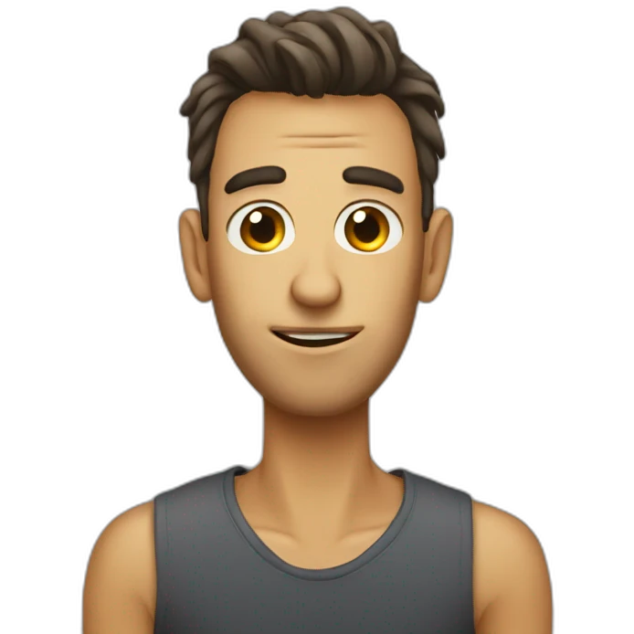 Lanky ugly guy emoji