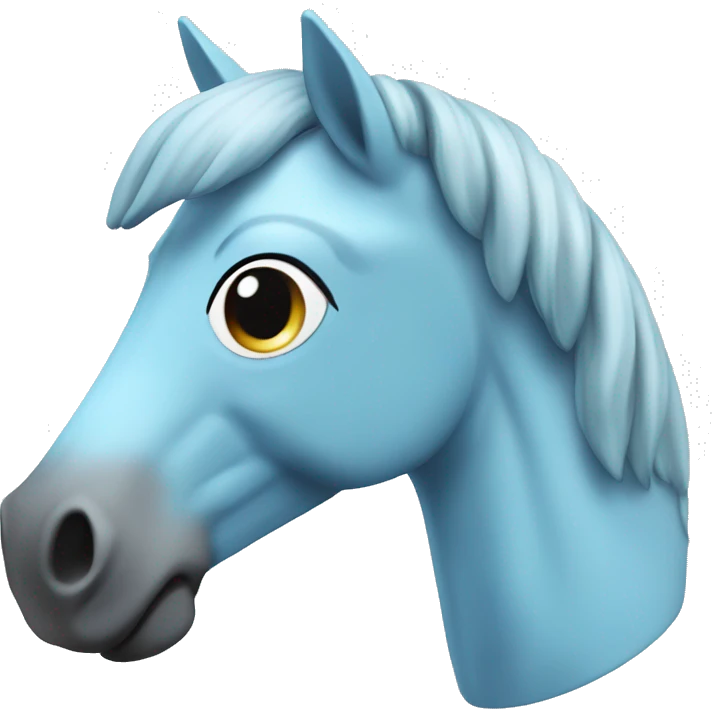 pastel blue toy children's horse emoji