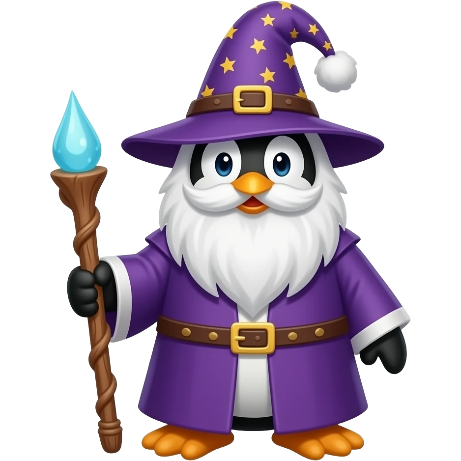 Penguin Wizard emoji