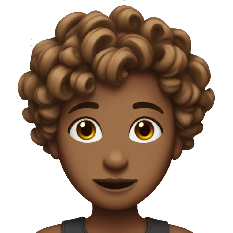 a wirl ith brown hair emoji