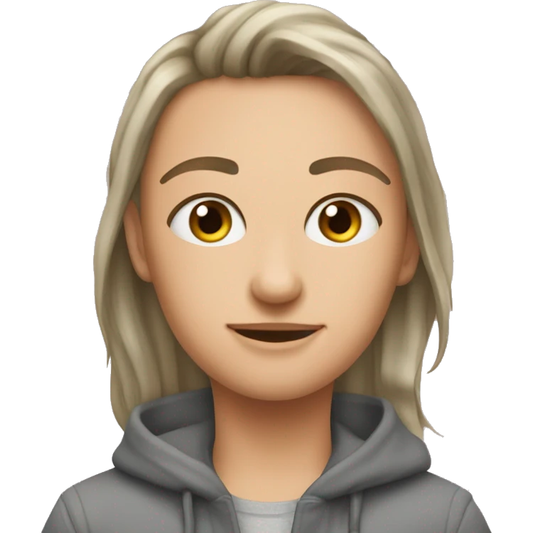 Блондинка с розовыми ногтями и с котом  emoji