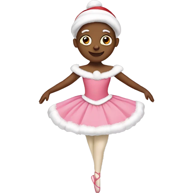 Santa wearing a ballerina outfit emoji