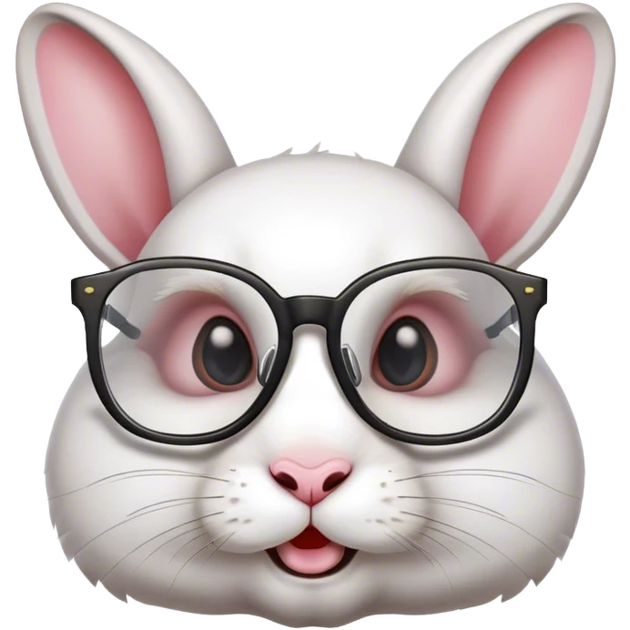 Rabbit glasses  emoji
