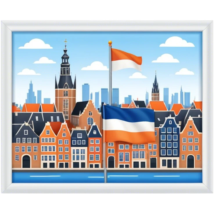 City with flag of netherlands  emoji
