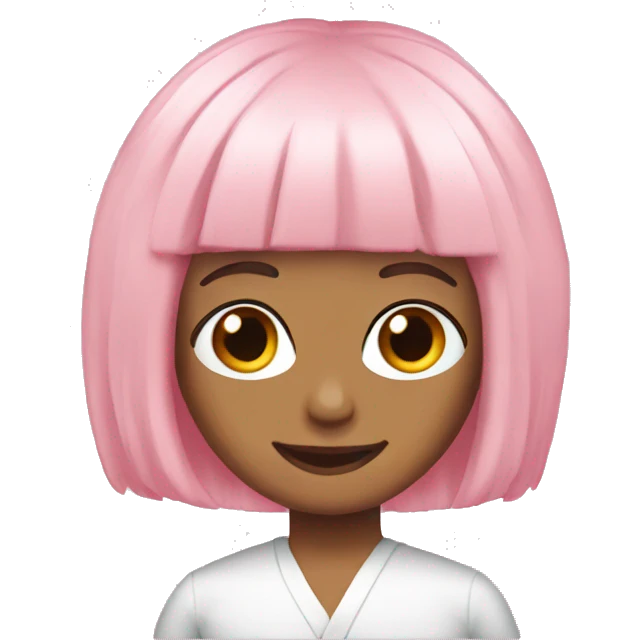 light pink hair Wig emoji