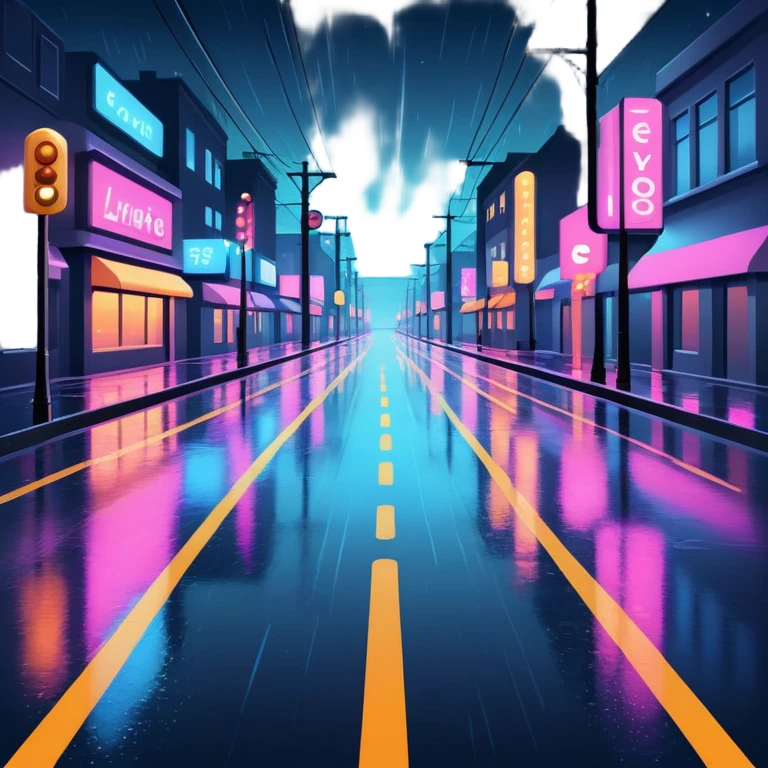night street in city emoji