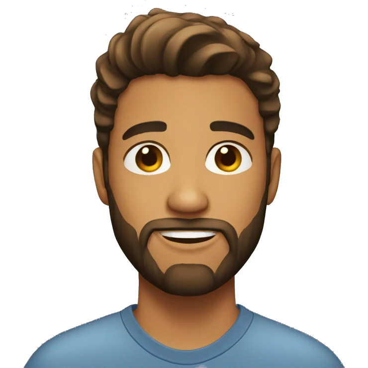 20 year old man with beard emoji