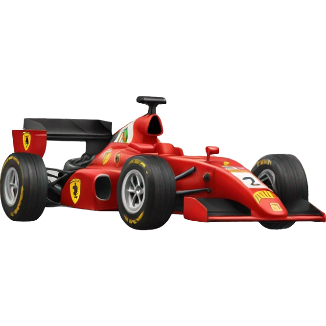 Carro de fórmula 1 Ferrari  emoji