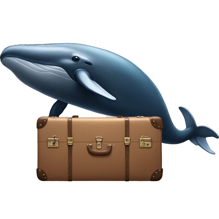 humpback whale carrying luggage emoji