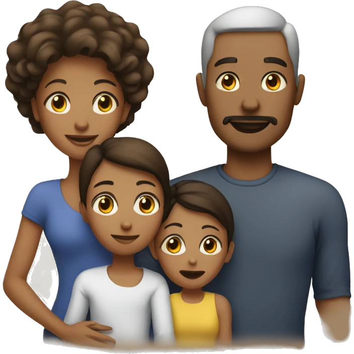 a family of four, husband, wife, daughter and a son emoji