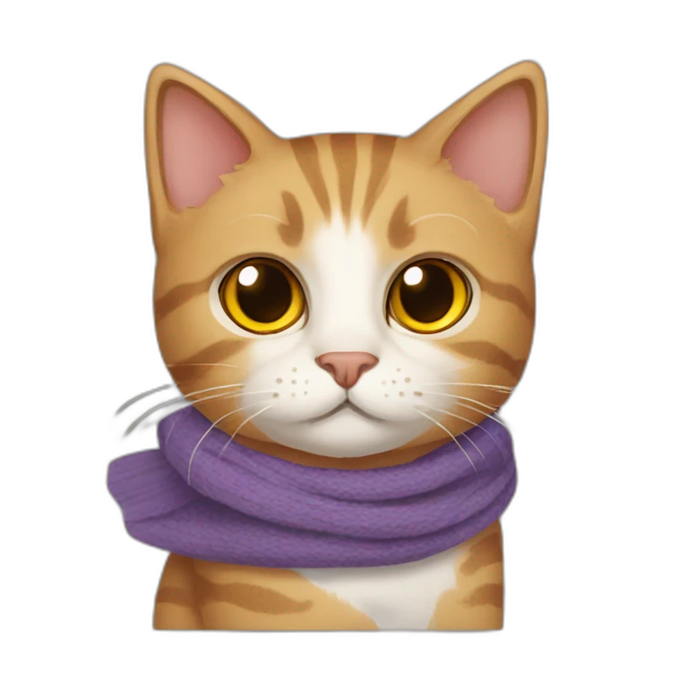 cat with scarf and harry potter scar emoji