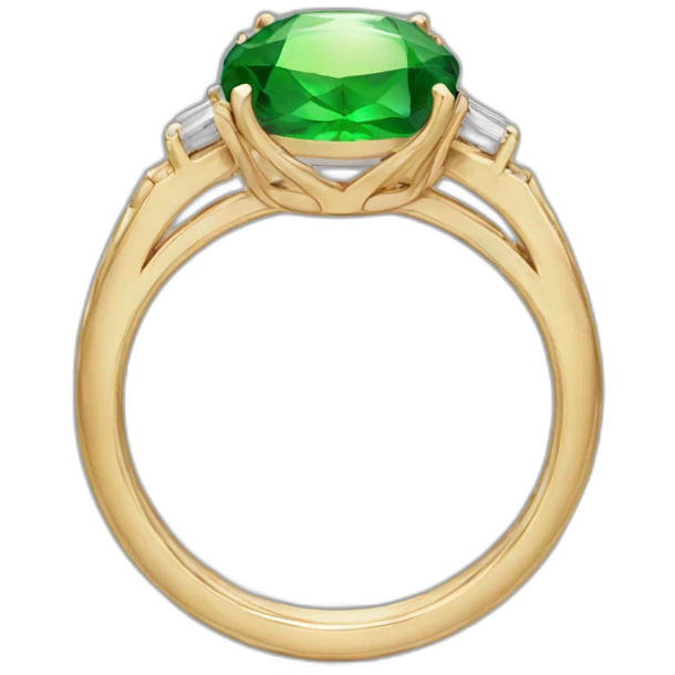 Ring with huge brilliant emoji