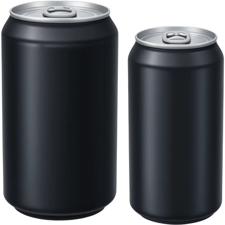 Black drink cans without lips one emoji