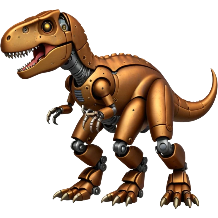 T-rex with robot parts emoji