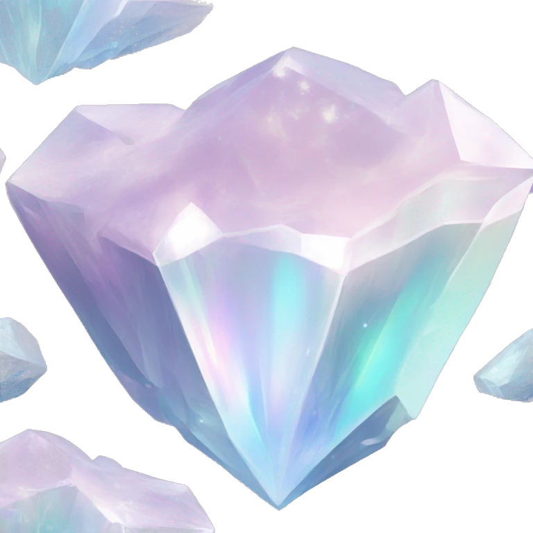 Pastel white iridescent nebula crystal shard emoji
