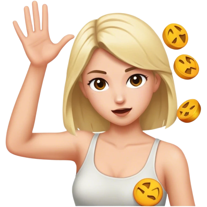 Raili throwing Kristi emoji