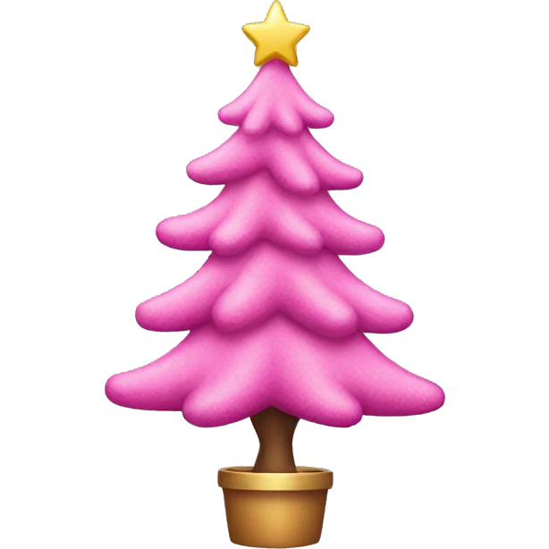 pink Christmas tree emoji