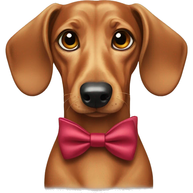 dachshund with a bow tie emoji
