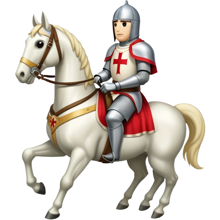 A knight templar on a horse emoji