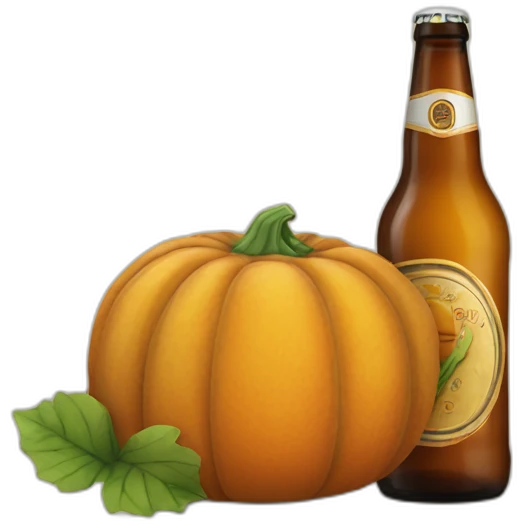 Une citrouille qui boit une bière  emoji