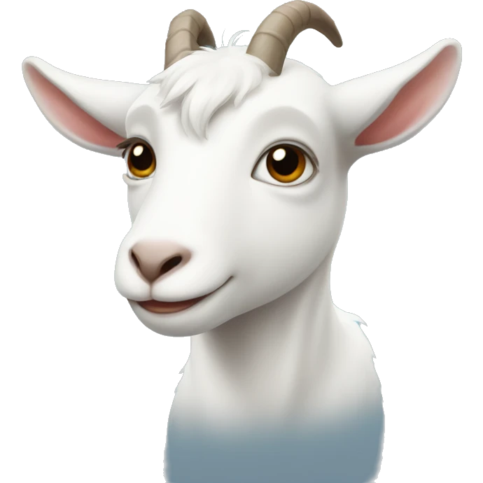Cutest little white goat ever  emoji