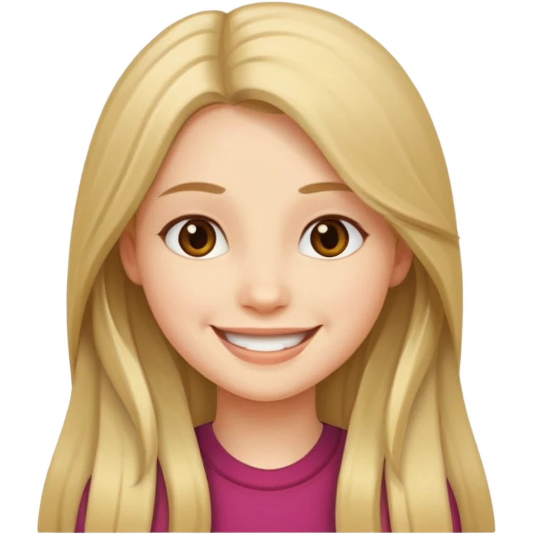 Дівчина з простими довгим волоссям emoji