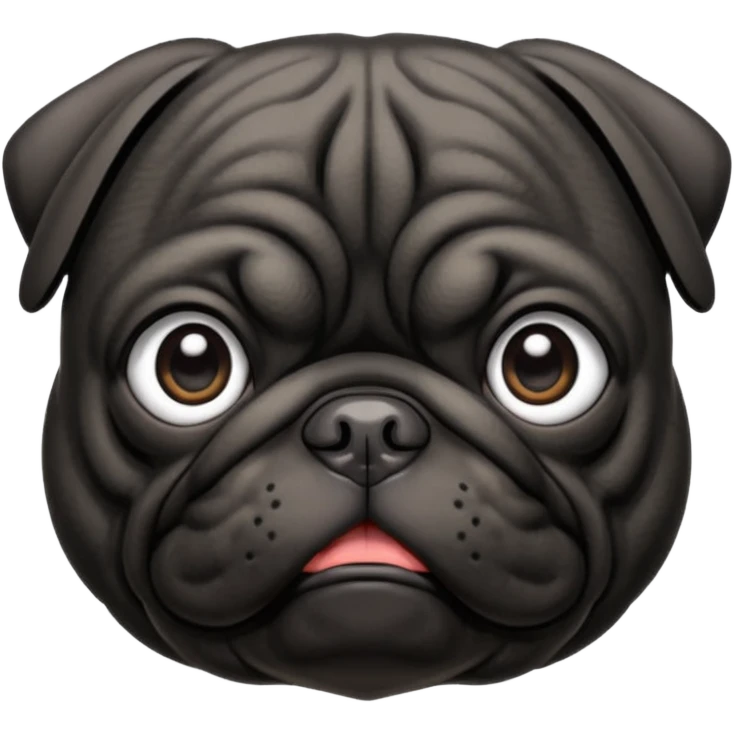 Black pug emoji