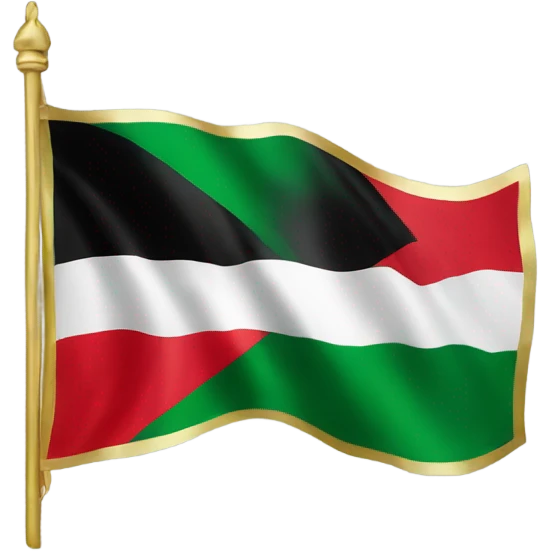 Palestine flag with gold emoji