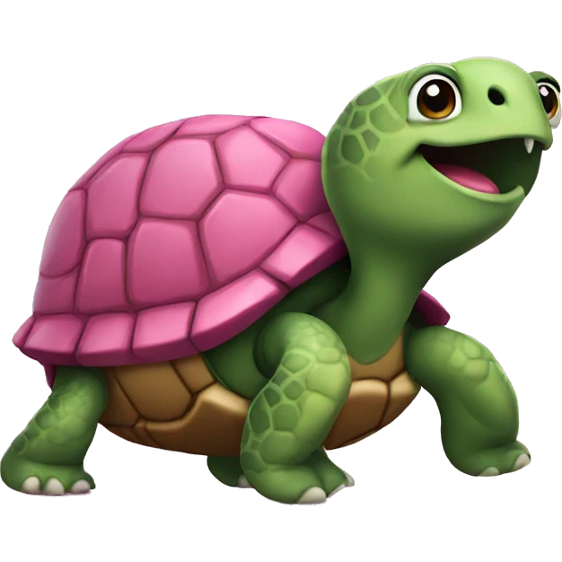 turtle with pink backpack emoji