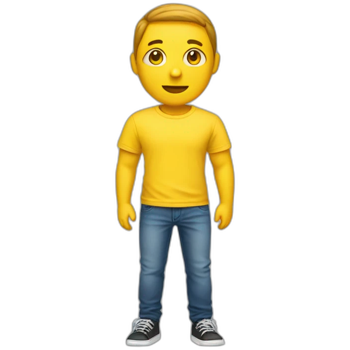 Yellow T-shirt and jeans emoji