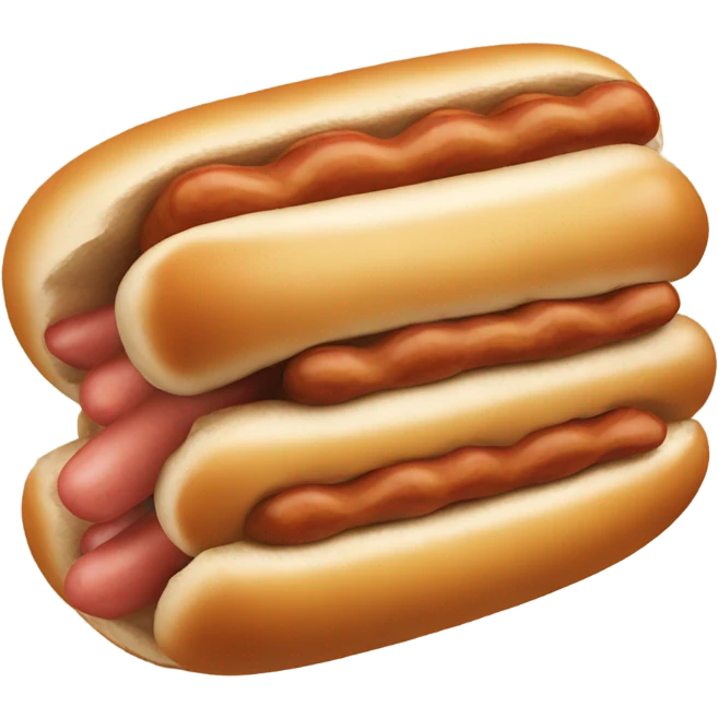 Hotdog with lots of wrinkles and hairs emoji