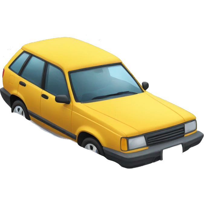 Car buried in snow emoji