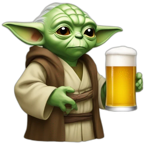 Yoda boit une bière emoji