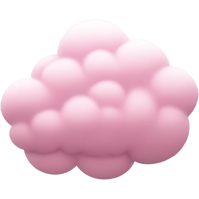 Pink snowfall cloud emoji