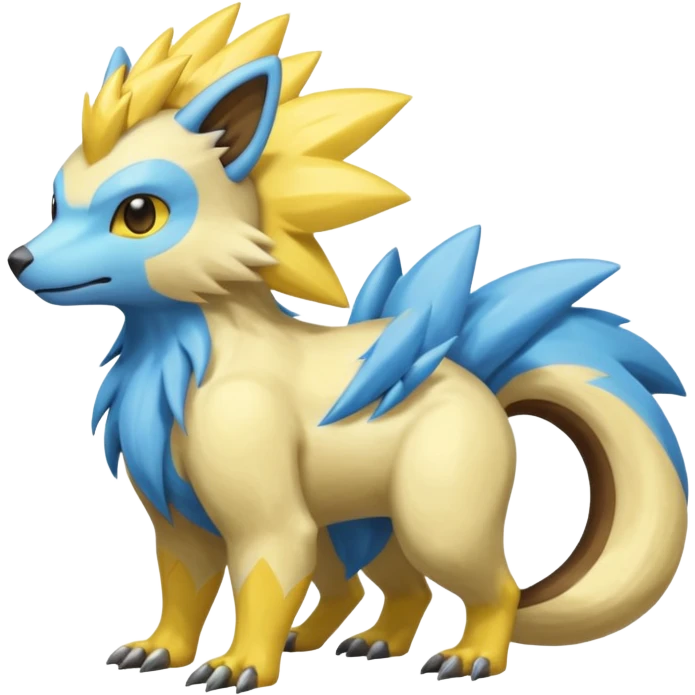 Manectric-Electrike-Yamper-Bolthund-Fakémon-hybrid-creature (full body)  emoji