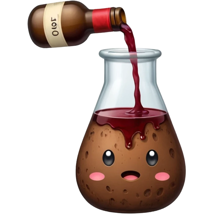 Poop in a bottle of wine emoji