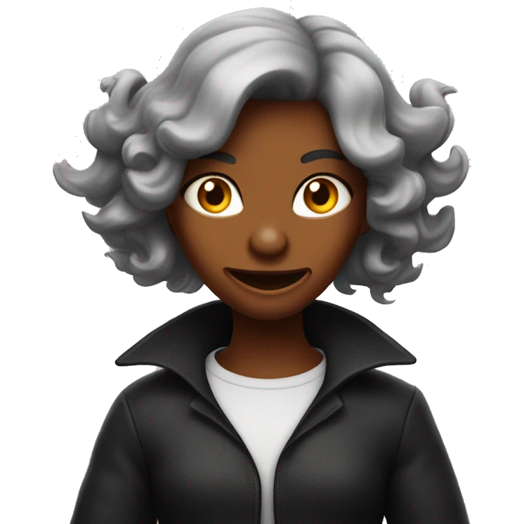 Diablesse avec cheveux noir emoji