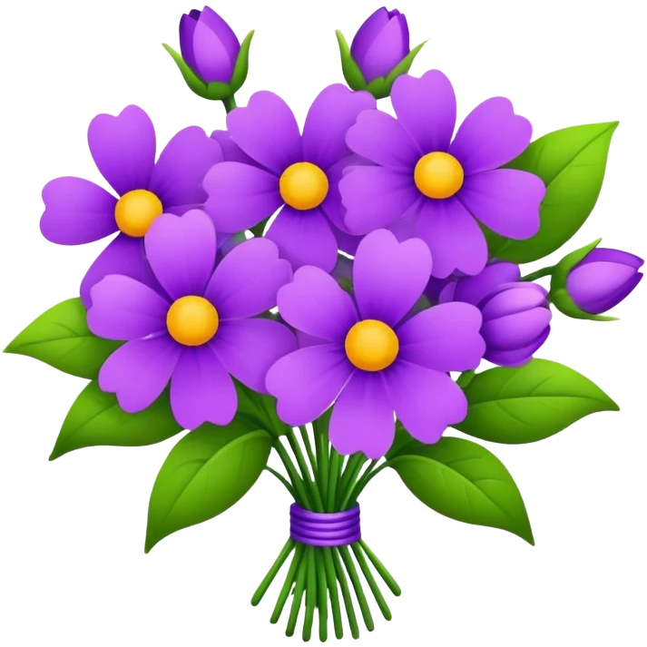 bouquet of purple flowers emoji