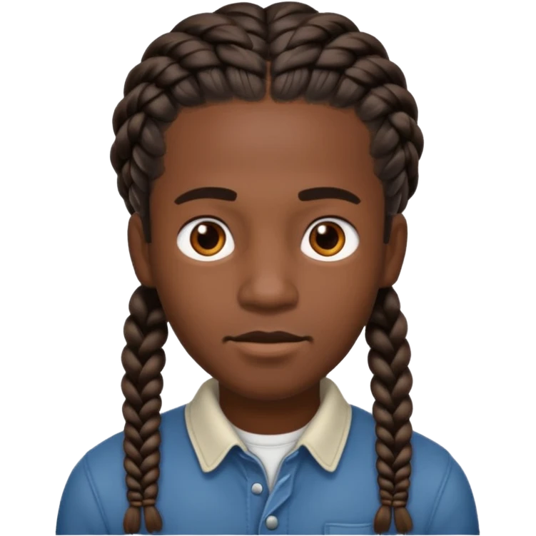 Hazme un emoji de un hombre negro con trenzas emoji