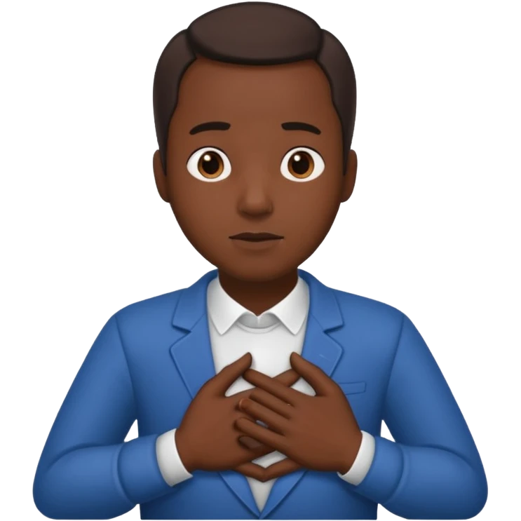 ایسا تصویر بناو جس میں ارتعرل کا عثمان جیسا بندہ دل پر ہاتھ رکھے ہوئے تابعداری کے حالت میں نظر ائے۔ emoji